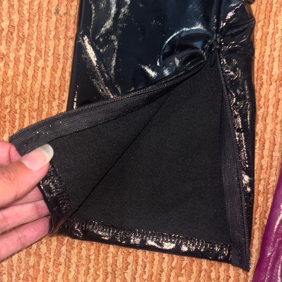 Fashionova Black AND Burgundy Vinyl Pants with soft interior (sweat proof) +more - Picture 14 of 16